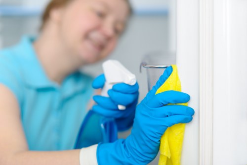 People working safely in an organised workplace environment